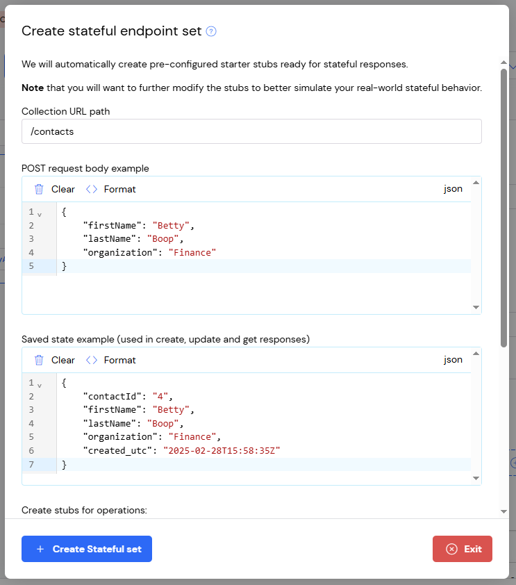 Stateful set response body