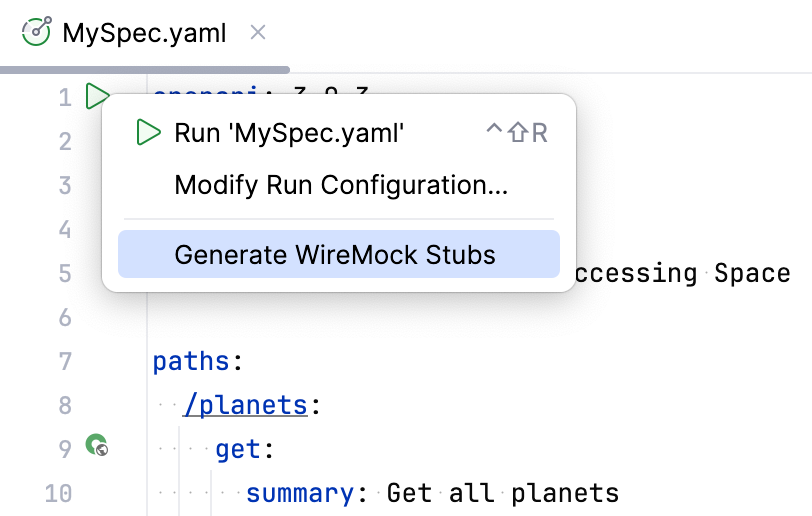 Creating WireMock stub from OpenAPI Specs