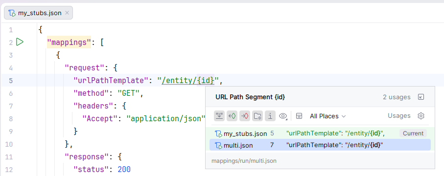 WireMock URL references
