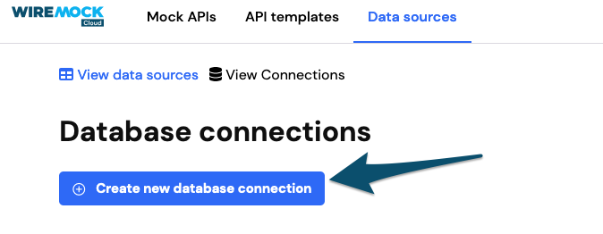 Create database connection button