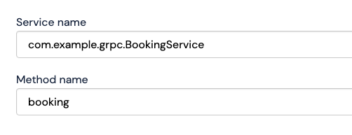 Selecting a stub's associated gRPC service and method