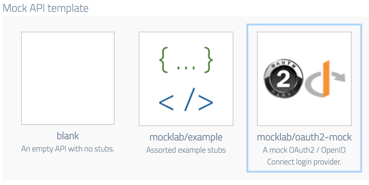 Mock API templates